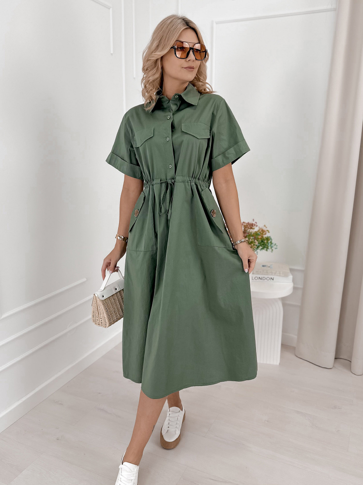 KLEID ARMAND KHAKI