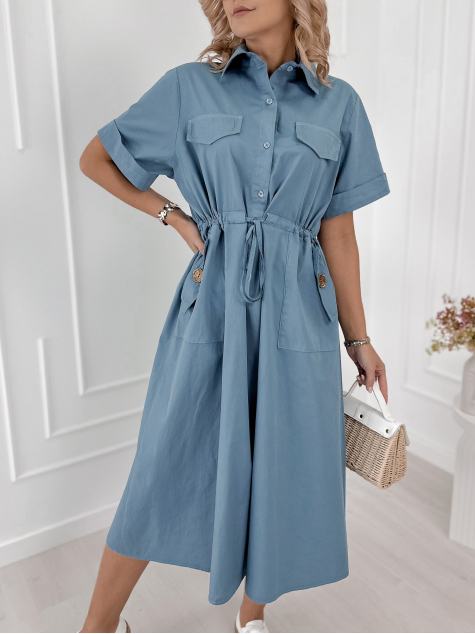 KLEID ARMAND BLAU