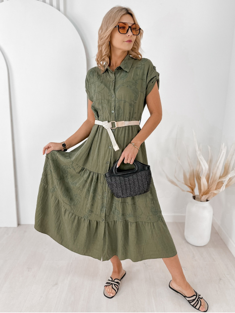 DRESS FOXEN KHAKI