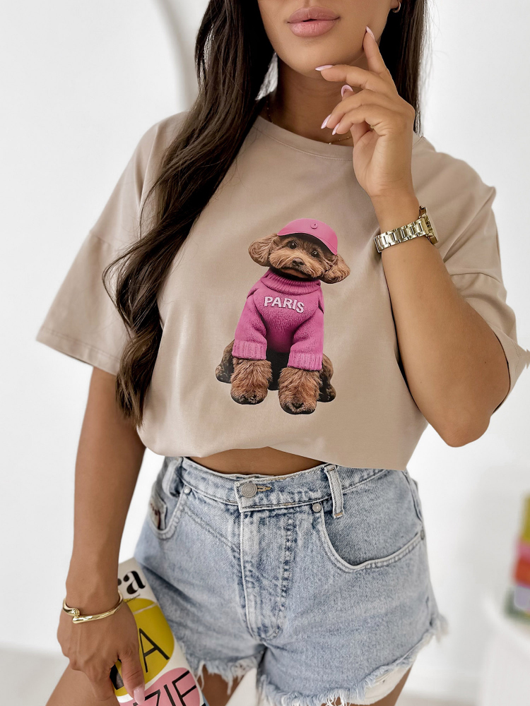 BLOUSE LETIE BEIGE FONCÉ