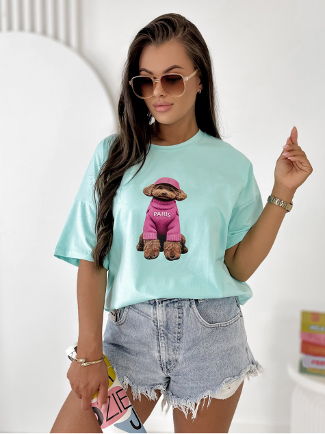 BLUSE LETIE MINTFARBENE