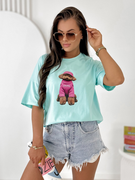 BLUSE LETIE MINTFARBENE