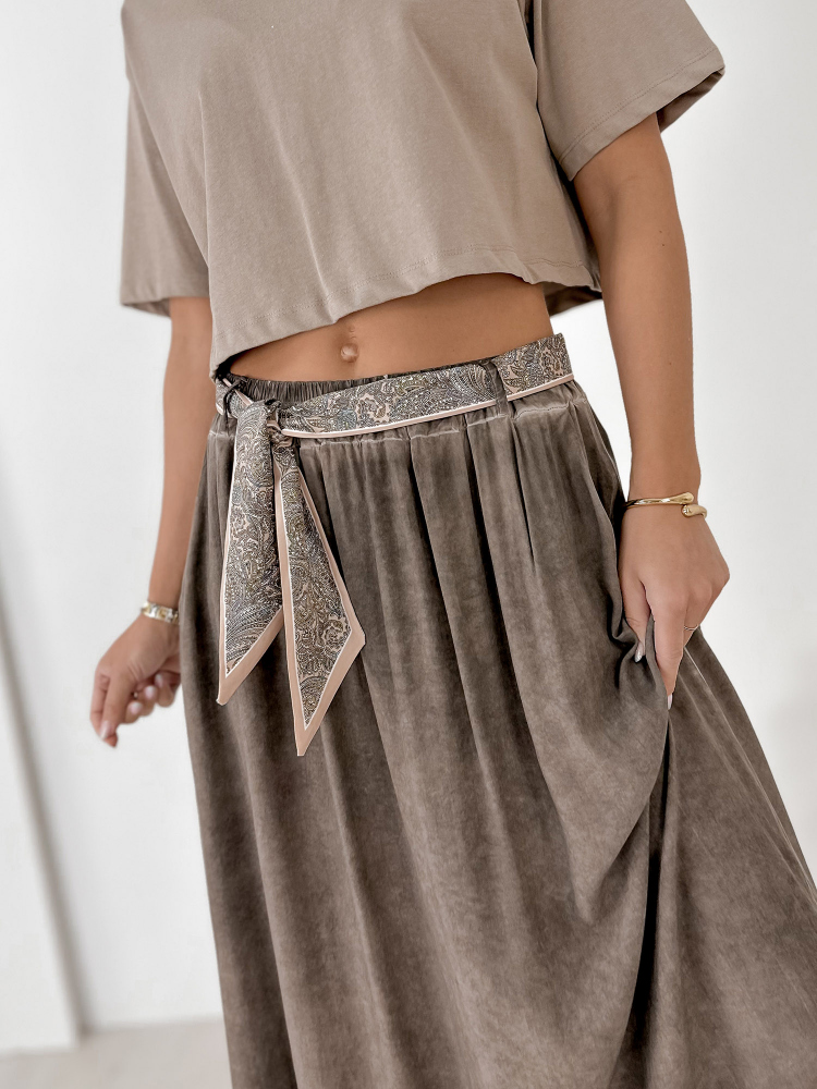 SKIRT MAVEN BROWN