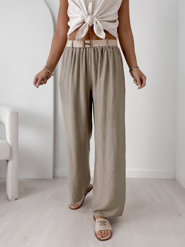 PANTS BASIL DARK BEIGE