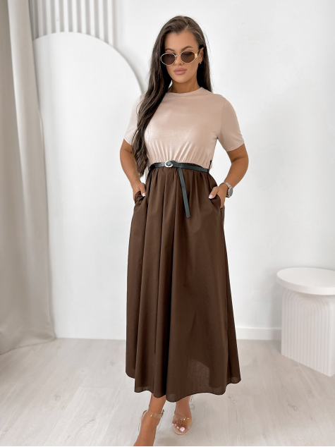 РОКЛЯ ANESSE BEIGE-КАФЯВА