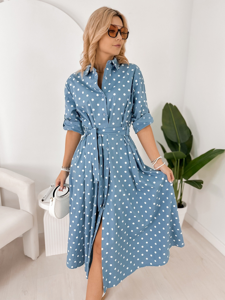 ROBE ANTHONIA BLEU CLAIR