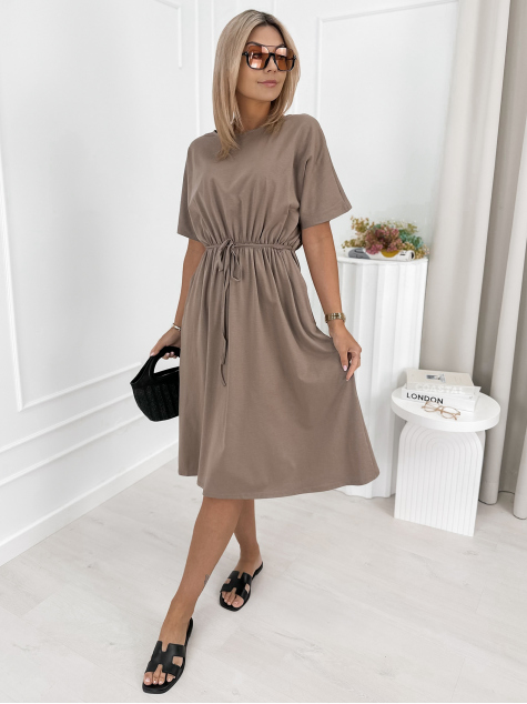 ROBE SUZY BEIGE FONCÉ