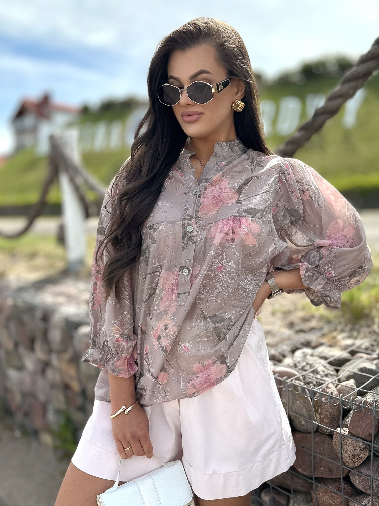 BLUZA RASTURNARE BEJ INCHIS
