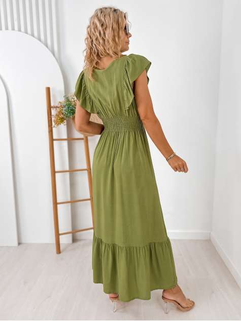 ROBE HARIGAN VERT