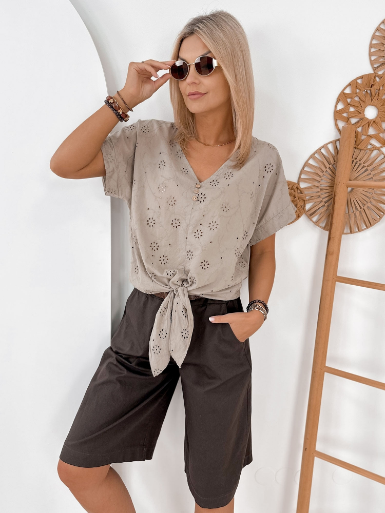 BLOUSE FARELL DARK BEIGE