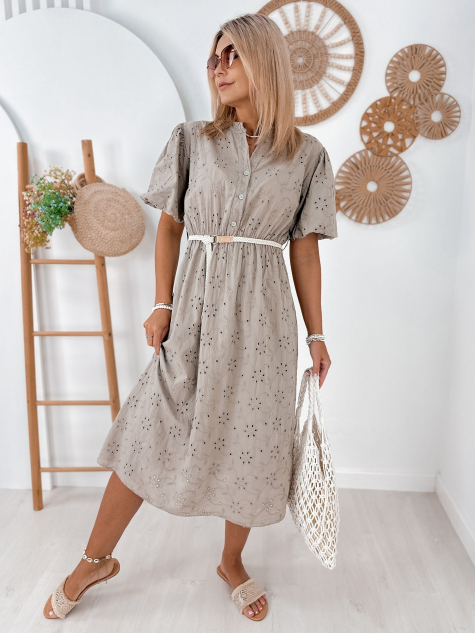 KLEID ELWOOD DUNKELBEIGE