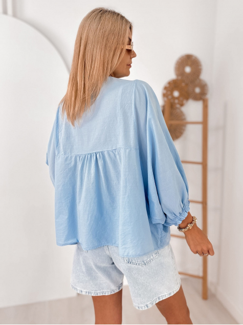 BLUSE VERTER BLAU