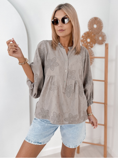 BLOUSE WERTER BEIGE FONCÉ