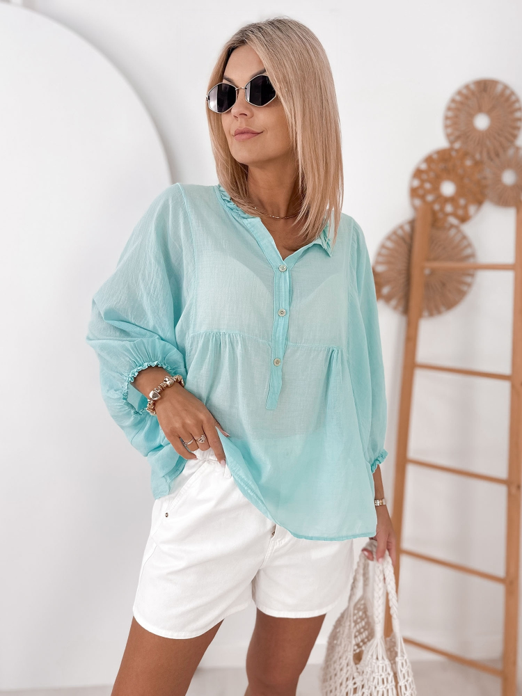 BLUSE MERYL MINTFARBENE