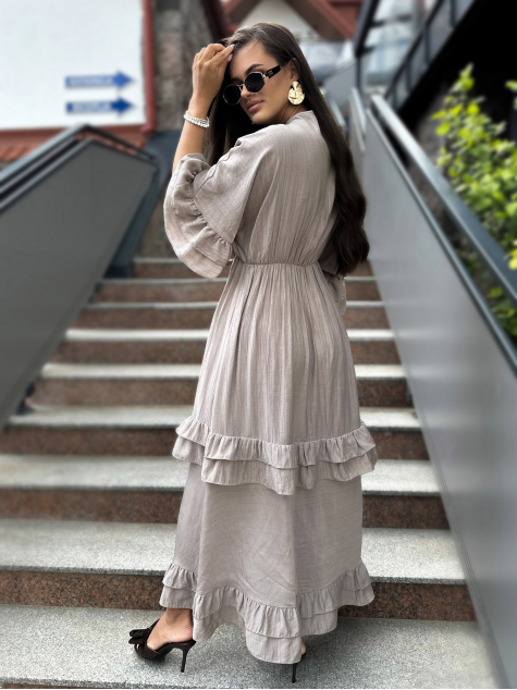 DRESS VERONIKA DARK BEIGE