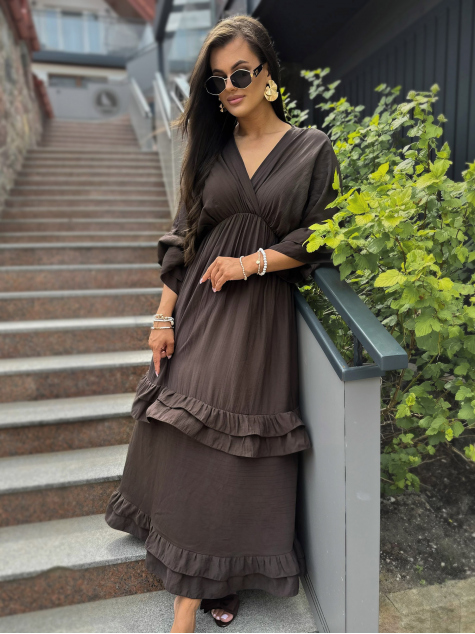 KLEID VERONIKA DUNKELBRAUN