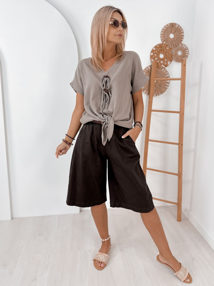 BLUSE BEGBIE DUNKELBEIGE