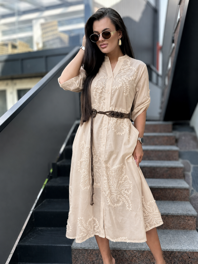 KLEID WESTLEY BEIGE