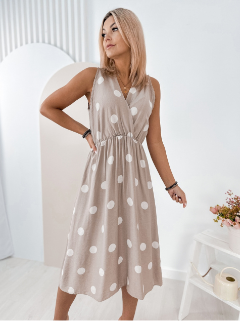 KLEID JACKIE DUNKELBEIGE