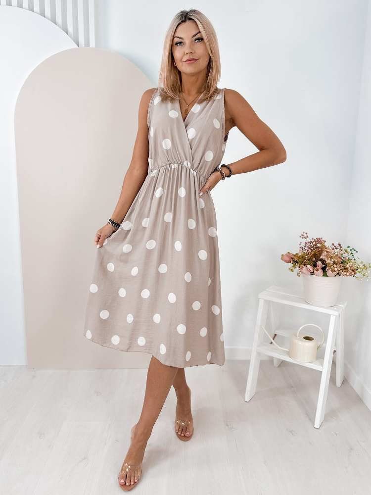 KLEID JACKIE DUNKELBEIGE