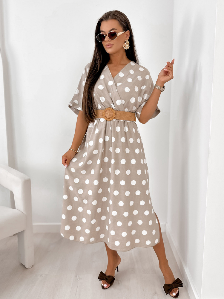 DRESS JOLIET DARK BEIGE