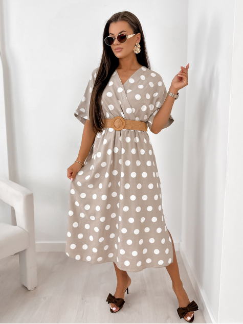 DRESS JOLIET DARK BEIGE