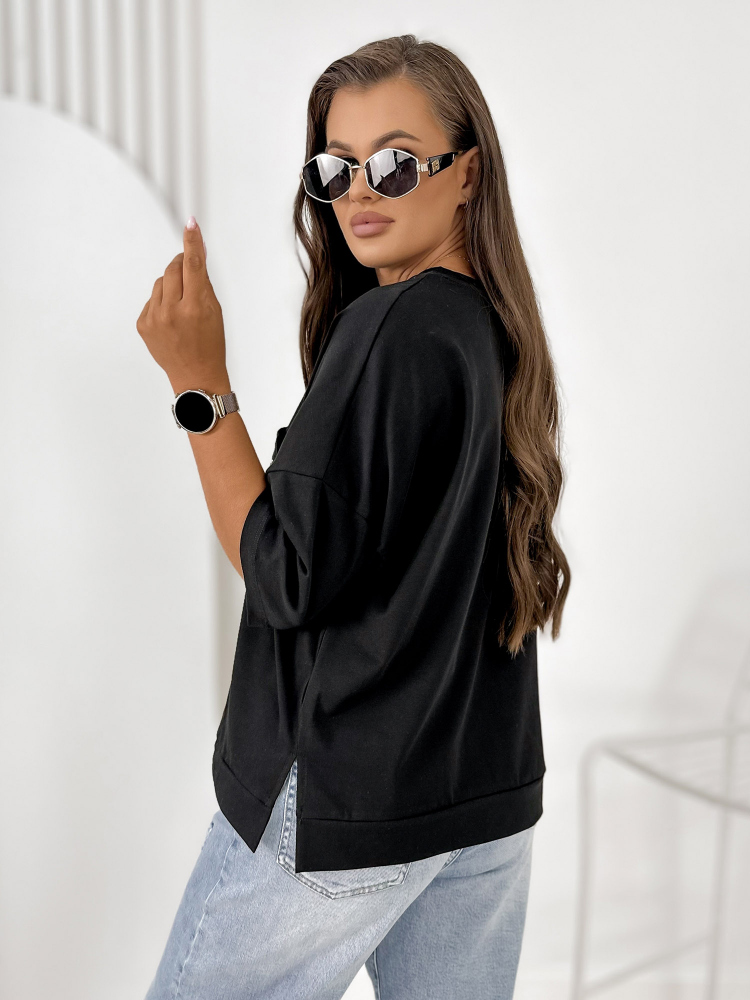BLUSE ELSTE SCHWARZ