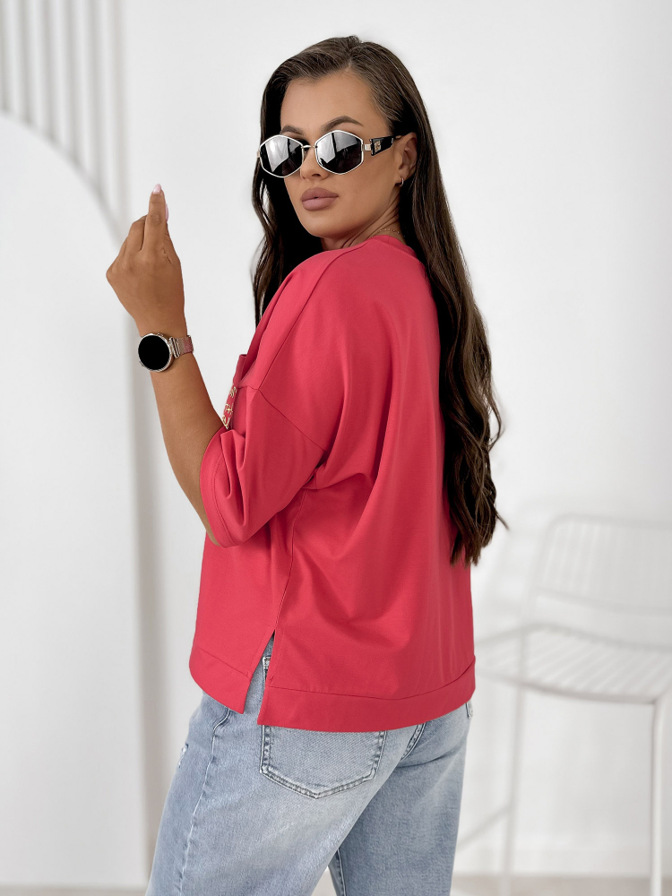 BLUSE ELSTE HIMBEERROTE