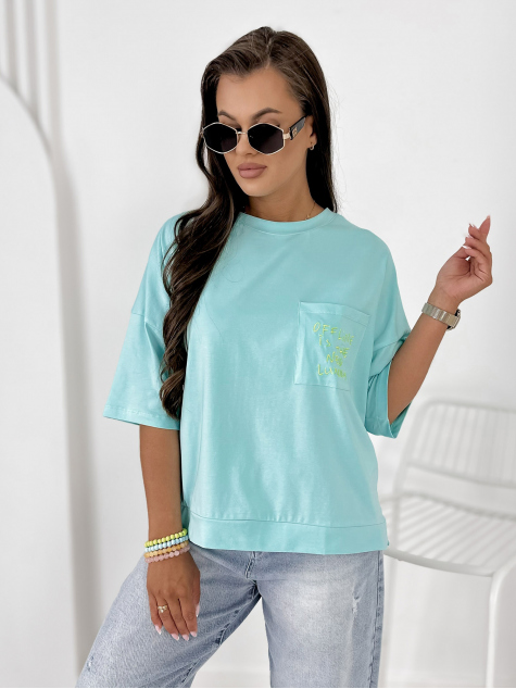 BLUSE ELSTE TÜRKISE