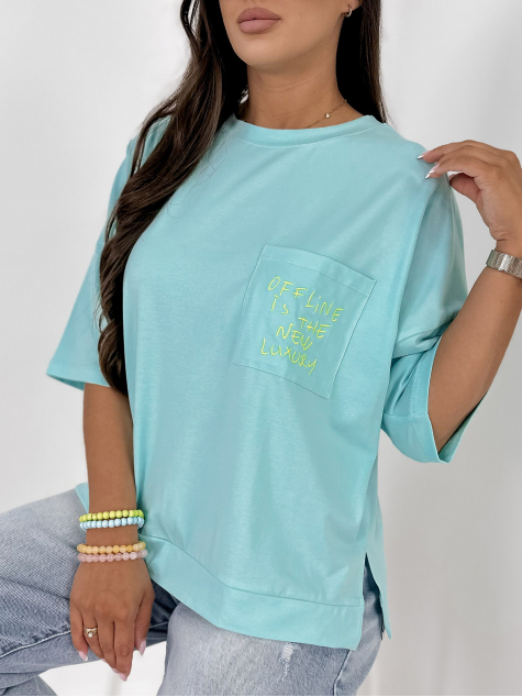 BLUSE ELSTE TÜRKISE