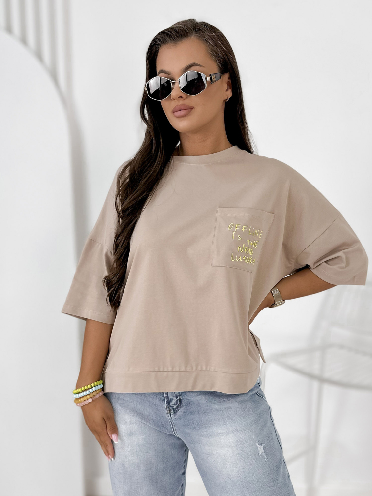 BLOUSE ELSTE DARK BEIGE
