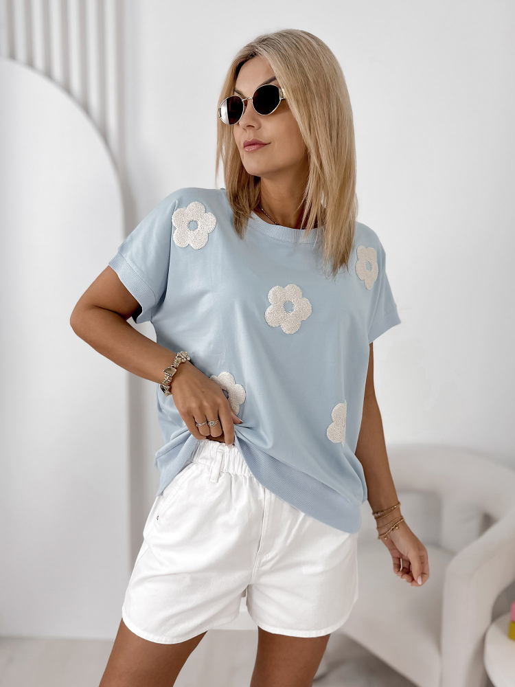 BLUZA VERGE ALBASTRA