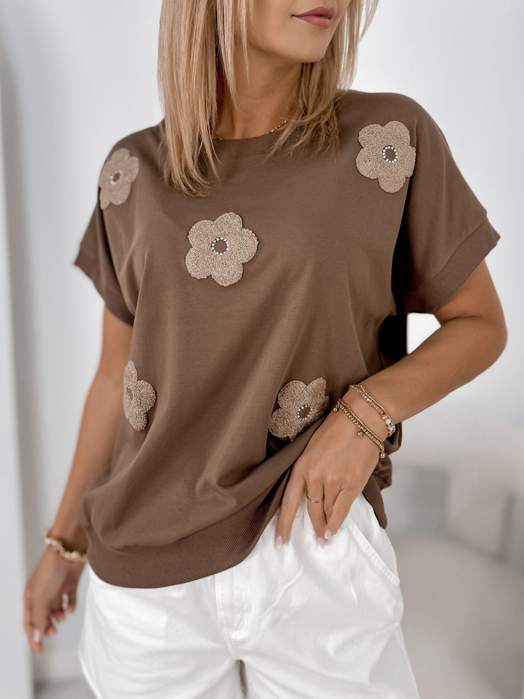 BLUSE VERGE BRAUNE