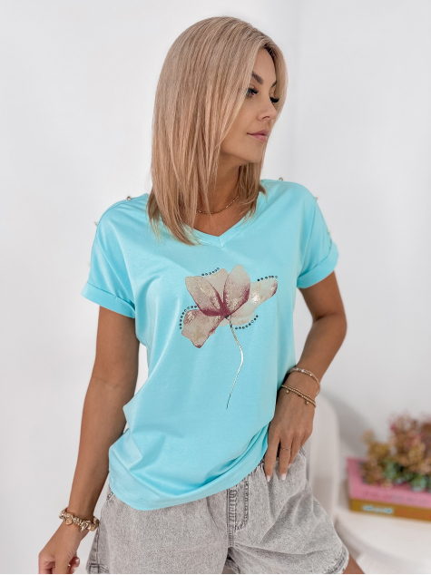 BLUSE MOTION TÜRKISE