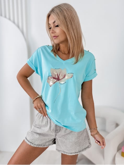 BLOUSE MOTION TURQUOISE