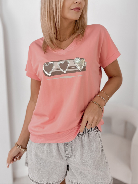 BLUSE RIZZOLI KORALLENFARBEN