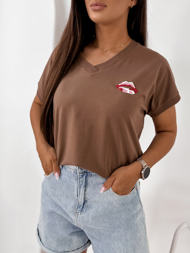BLUSE DOMESTIQ BRAUNE