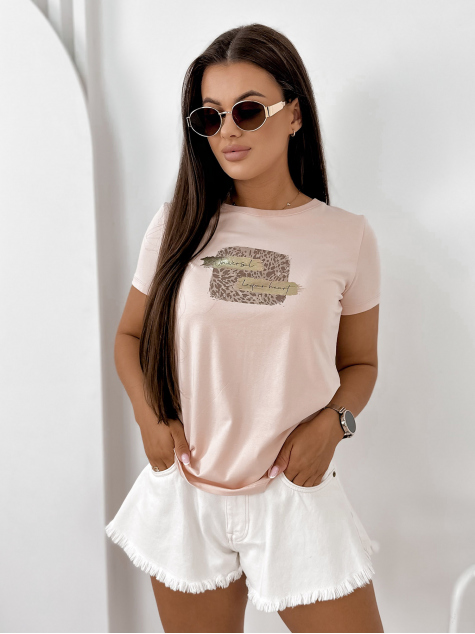 BLOUSE MAILLOT ROSE POUDRE