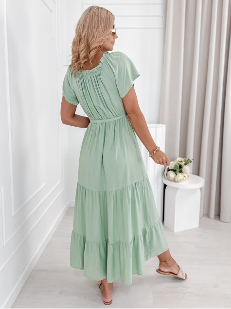 KLEID PISTAZIEN-CHEVILLE
