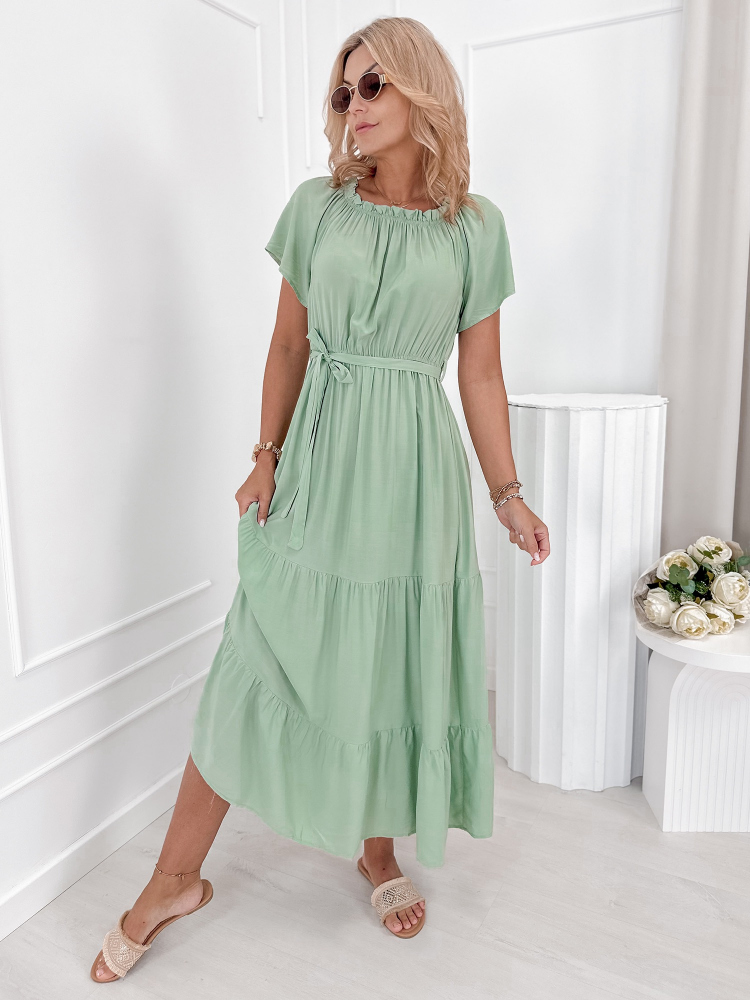 KLEID PISTAZIEN-CHEVILLE