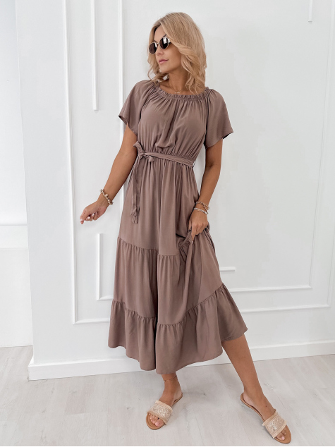KLEID CHEVILLE BRAUNE