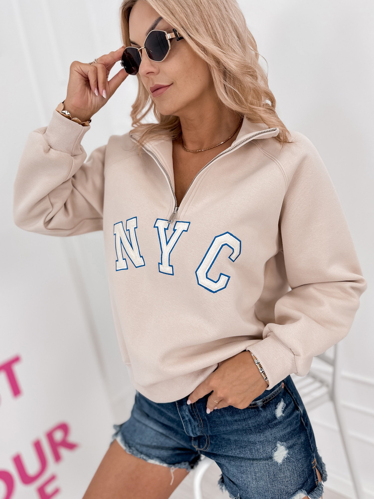 SWEATSHIRT RENO DUNKELBEIGE