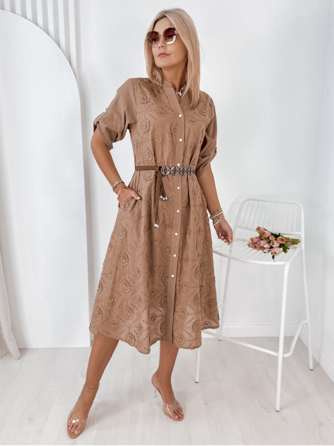 ŠATY VITRAIL HNĚDÁ