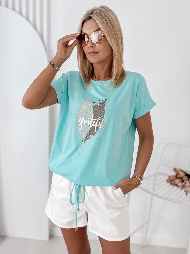 BLOUSE BATILDE TURQUOISE