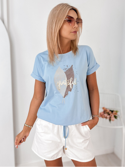 BLUZA BATILDE ALBASTRA