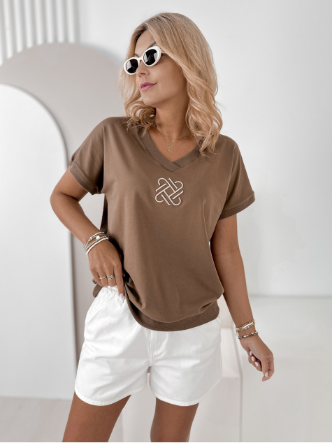 BLUSE CALDER BRAUNE