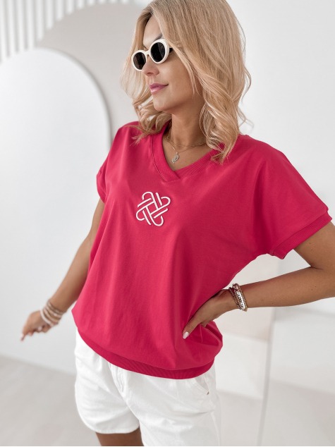 BLUSE CALDER HIMBEERROTE
