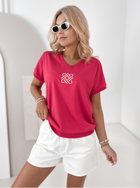 BLUSE CALDER HIMBEERROTE