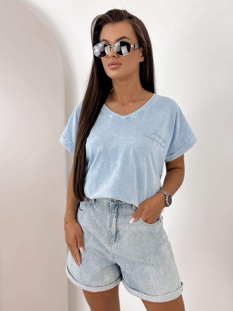BLUSE DERAN BLAU