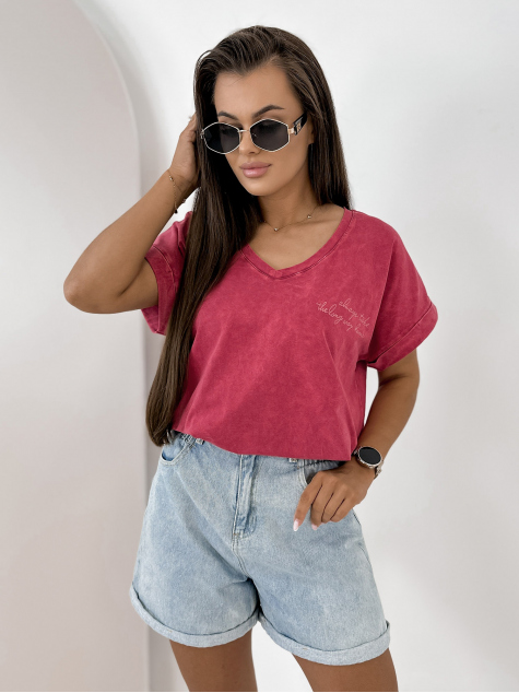 BLOUSE DERAN FRAMBOISE